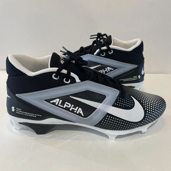 Nike Alpha Menace 4 Pro Black White Football Cleat Men’s Size 12.5 ! main image 4